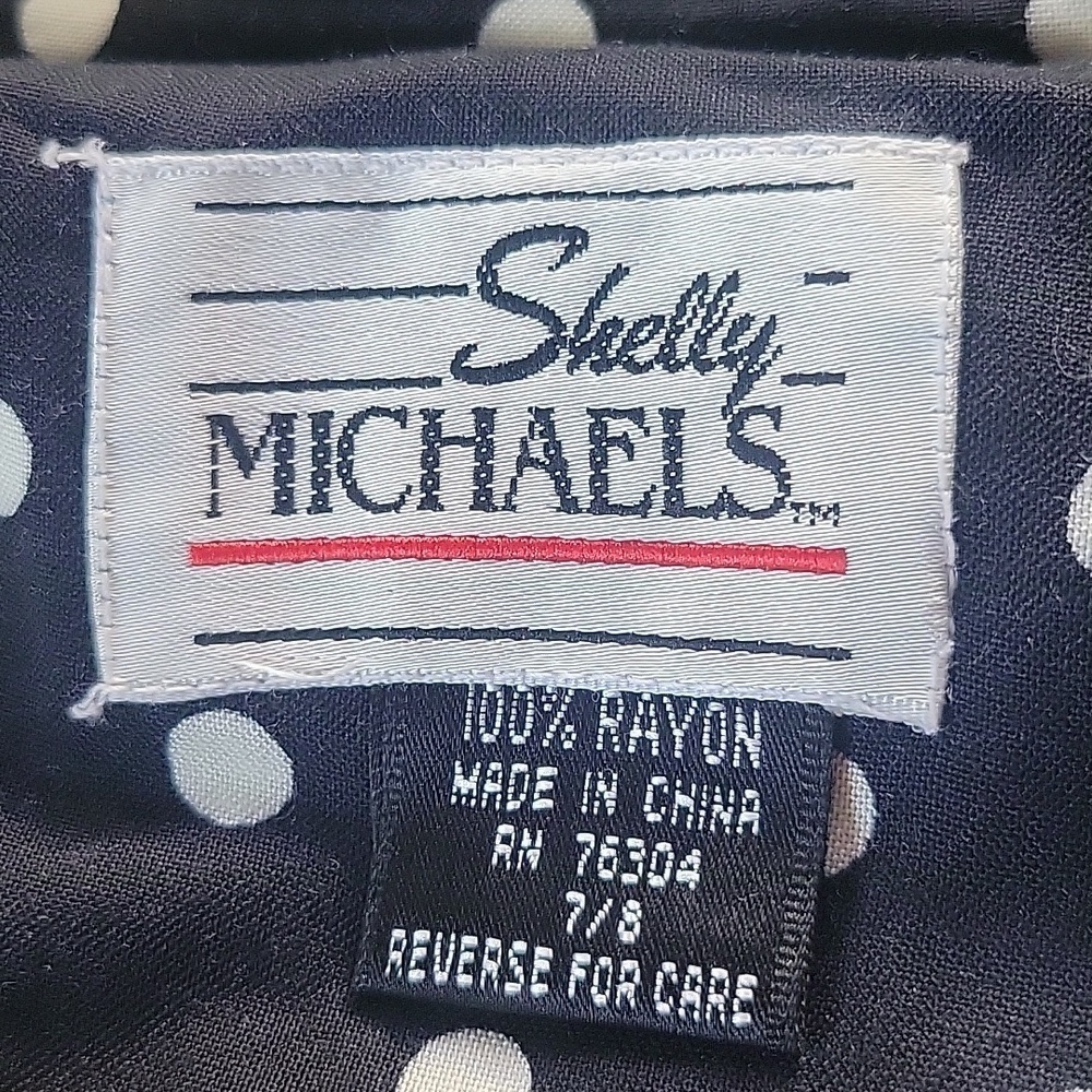 Shelly Michaels Vintage Black with White Polka Dot Dress, Size: 7/8, NWT - Picture 2 of 10